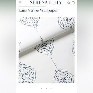Serena & Lily Luna Stripe Wallpaper (Navy)
